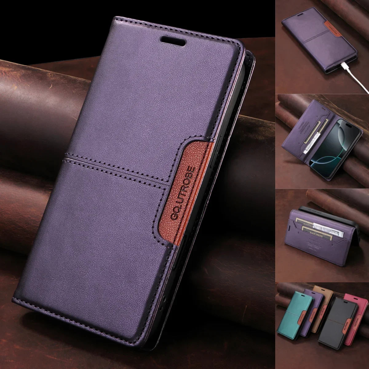 Flip leather wallet case for Samsung Galaxy S, Note and A series