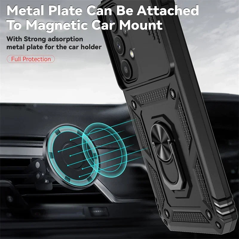 Ring holder case with lens protection for Samsung Galaxy A series, view 4