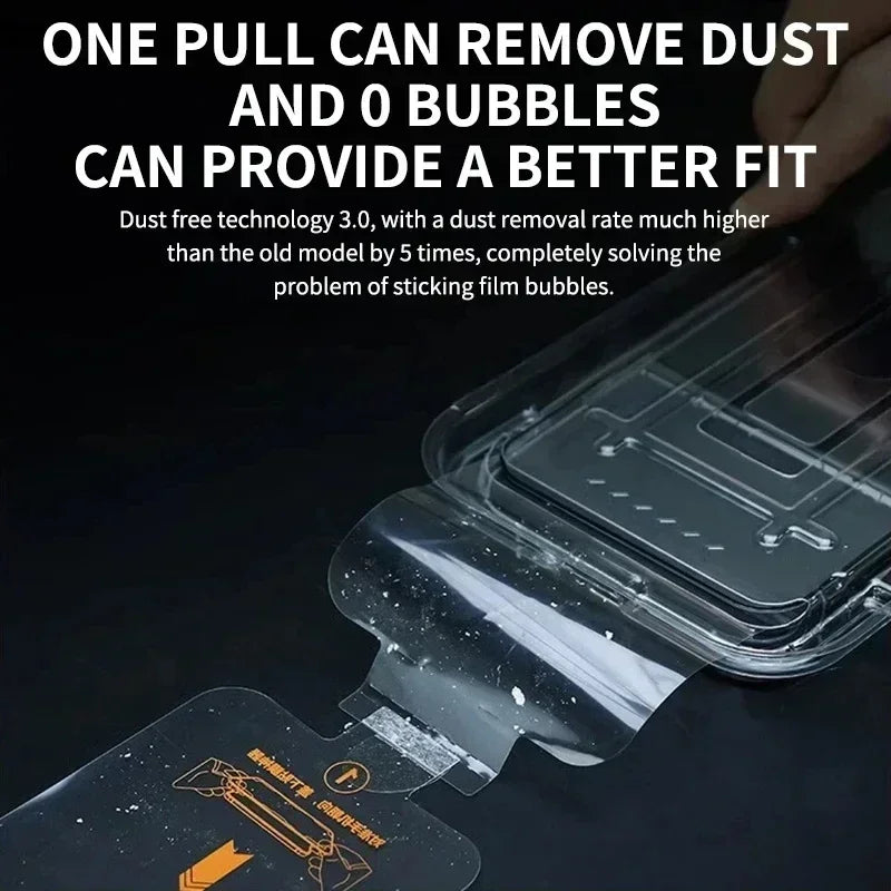 Dust-free tempered glass screen protector for iPhone, view 2
