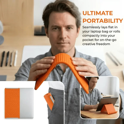Foldable flexible silicone desktop phone holder, view 6