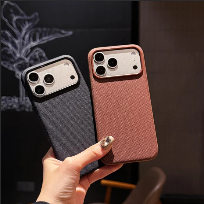 Woven fabric MagSafe case for iPhone 11–17 & Air
