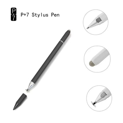 Universal touch screen stylus with three tips and ballpoint pen, view 10
