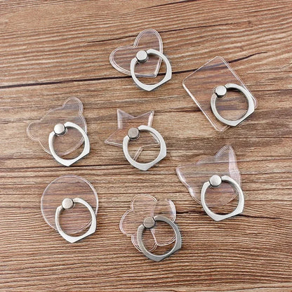 Clear finger ring phone holder