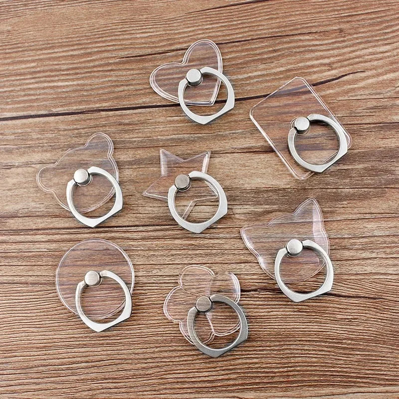 Clear finger ring phone holder