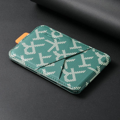 Leather MagSafe card wallet, green