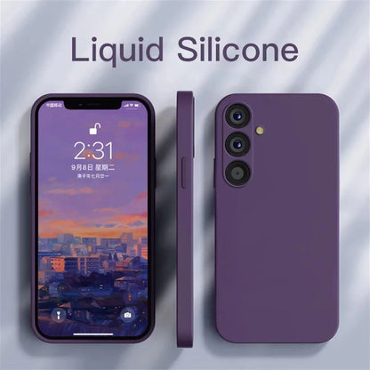 Soft liquid silicone case for Samsung Galaxy S23–S25
