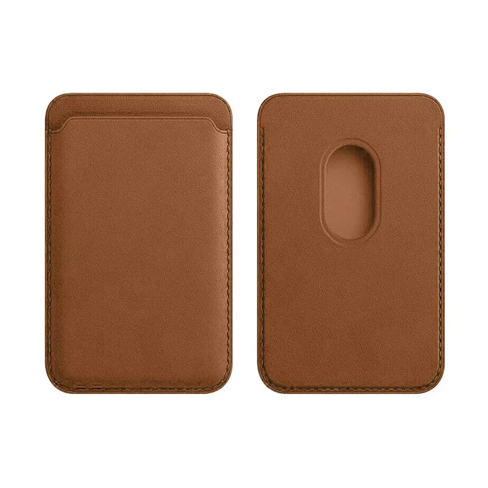RFID magnetic card wallet, brown