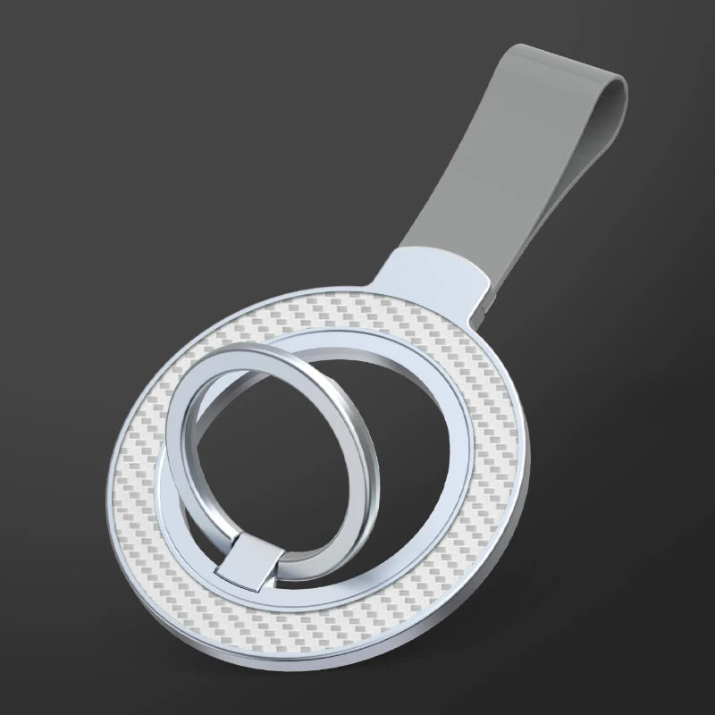 Double-sided magnetic ring grip with hand strap, silvery gray, view 16
