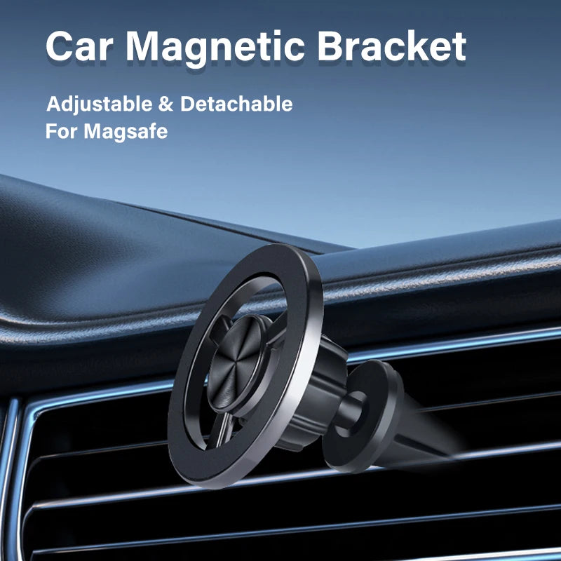 Strong magnetic MagSafe car phone holder for dashboard or vent, view 2