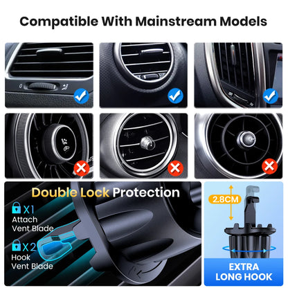 Magnetic car vent phone mount, view 4