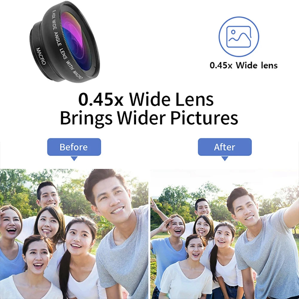2-in-1 phone camera lens kit, 0.45x wide angle and 12.5x macro, view 5