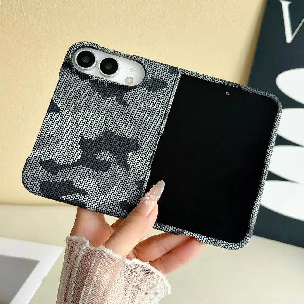 Urban grey camo carbon slim case on iPhone Duo