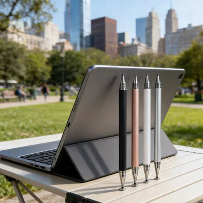2-in-1 disc stylus and ballpoint pen