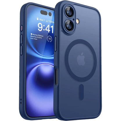 Translucent armor MagSafe case, dark blue