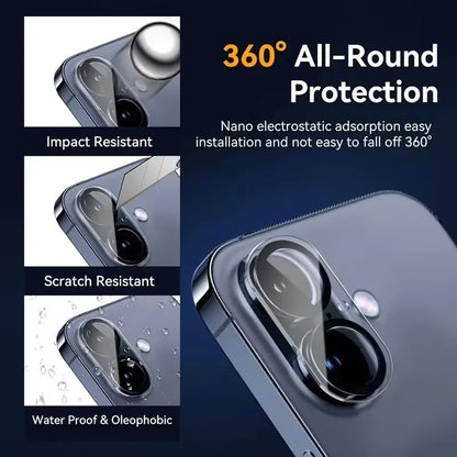Tempered glass camera lens protectors for iPhone, 4-pack, view 2