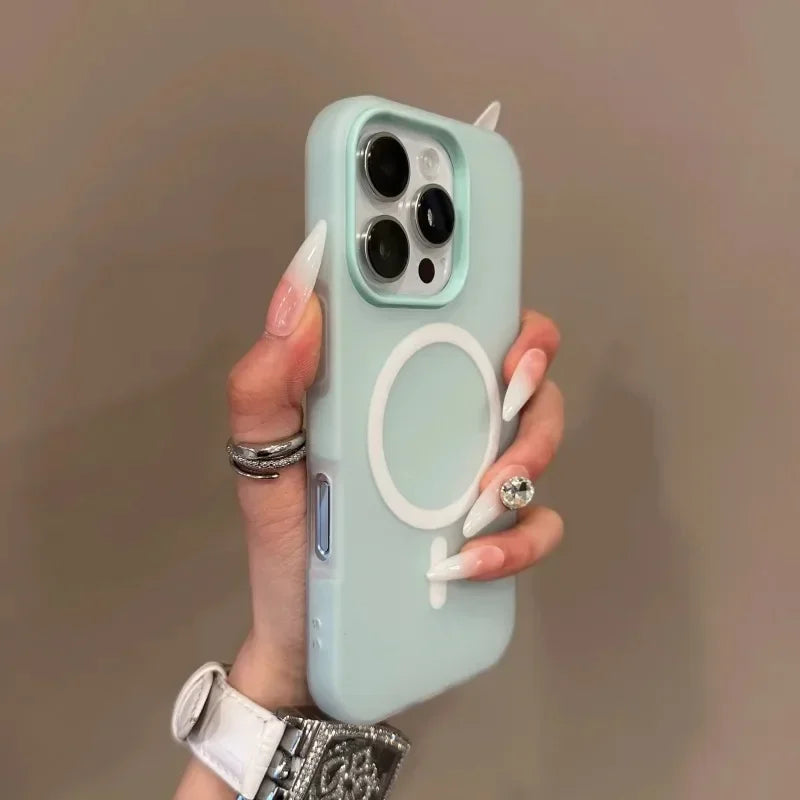 Candy color clear matte MagSafe case for iPhone 11–18, view 5