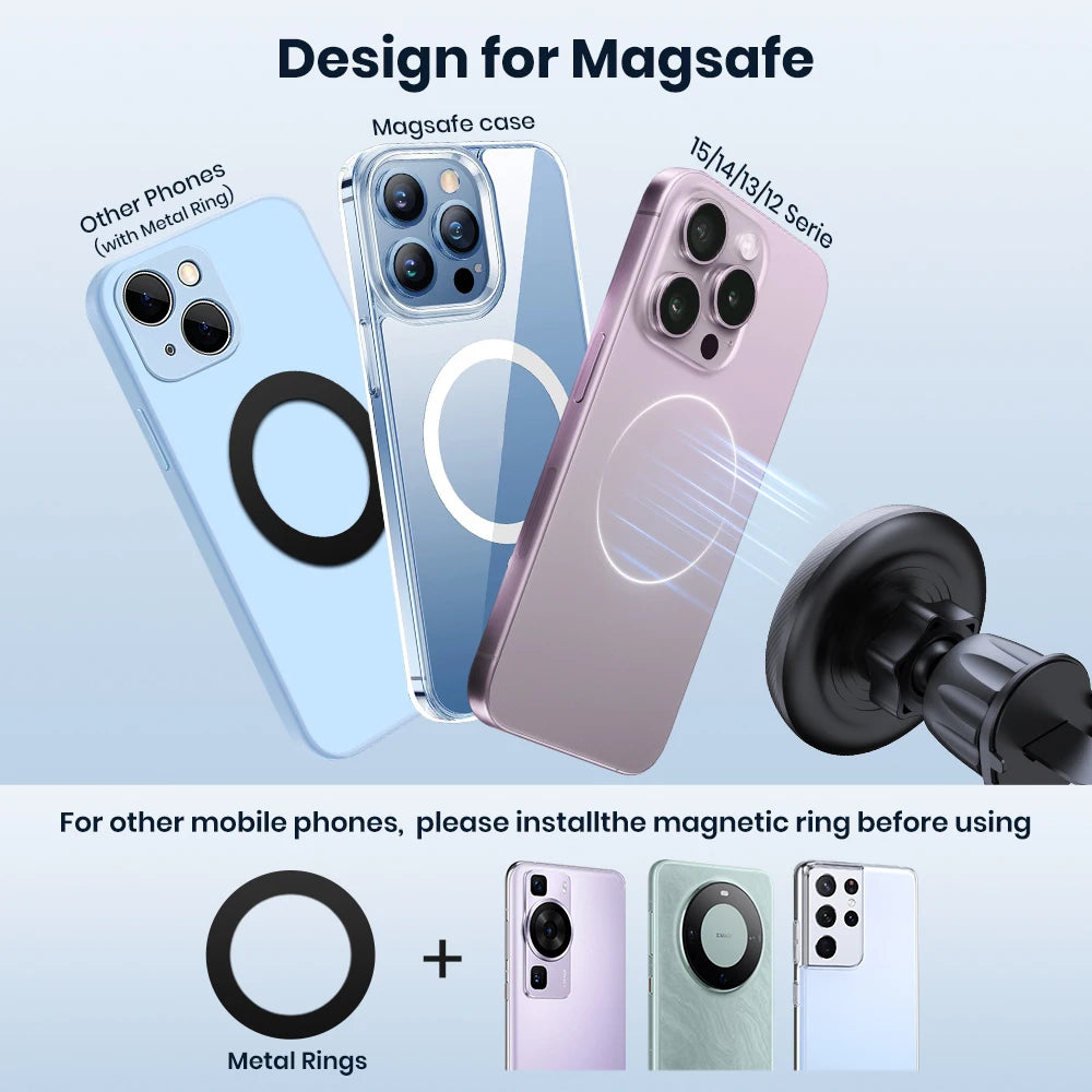 Magnetic car vent mount, view 2