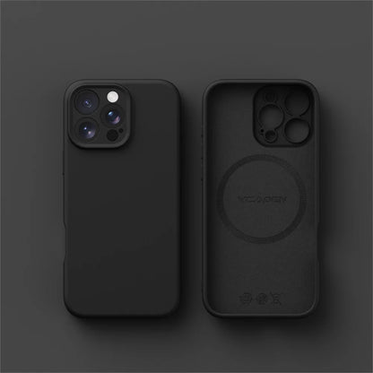 Liquid silicone MagSafe case for iPhone 13–18, black