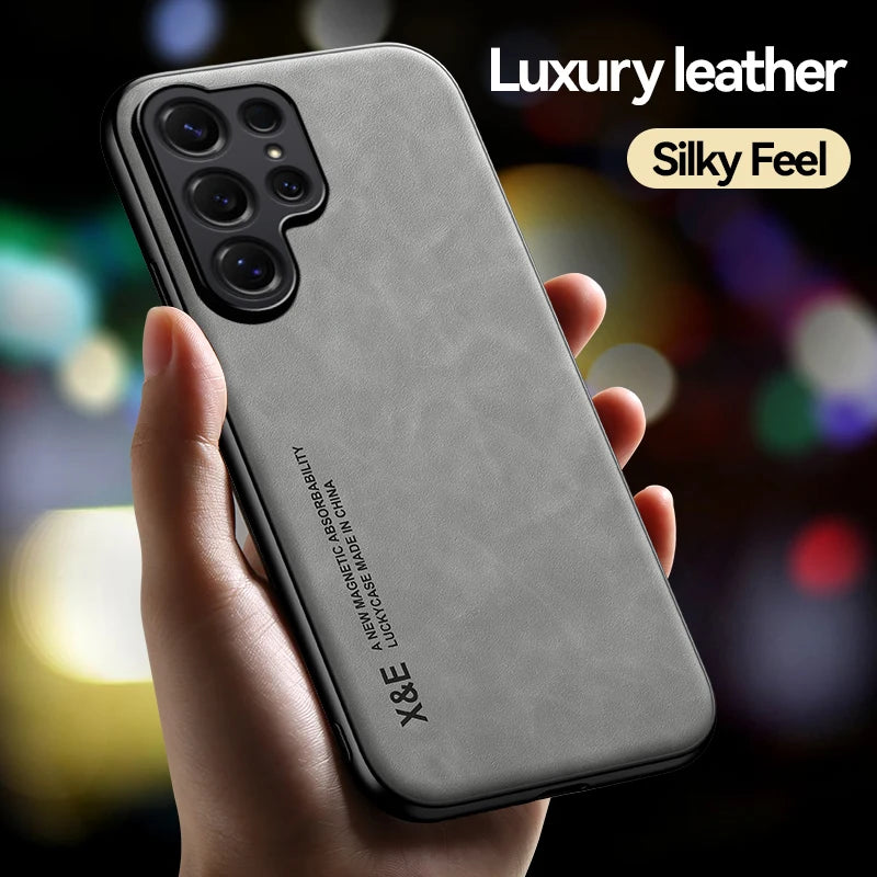 Ultra-thin PU leather case for Samsung Galaxy S22–S26, view 2