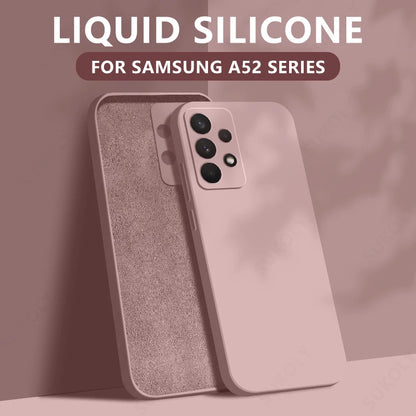 Liquid silicone case for Samsung Galaxy S22–S26 & A series, sand pink
