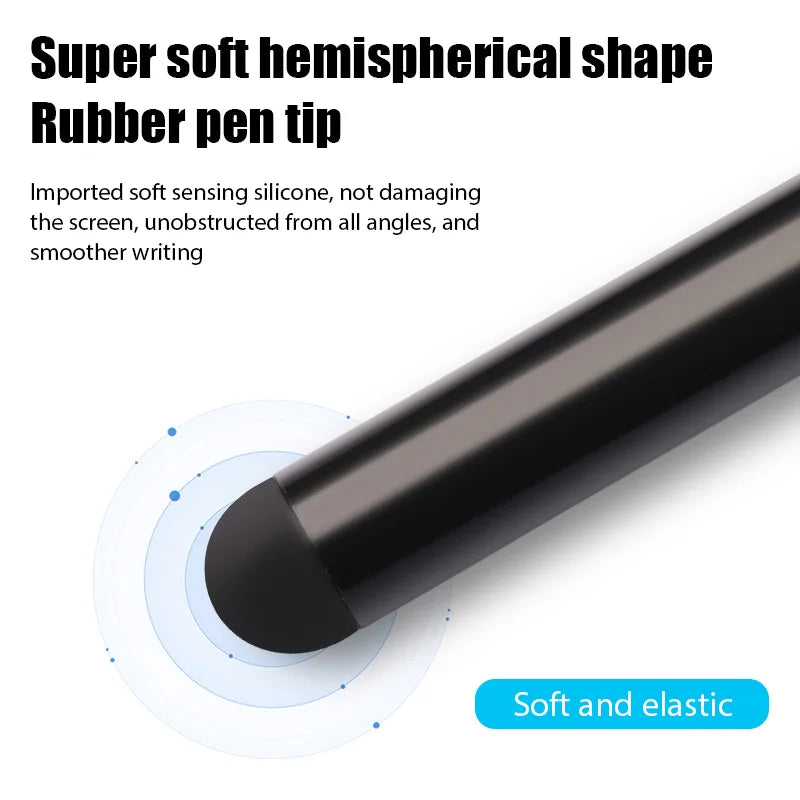 Universal capacitive stylus pens with rubber tip, 10-pack, view 7