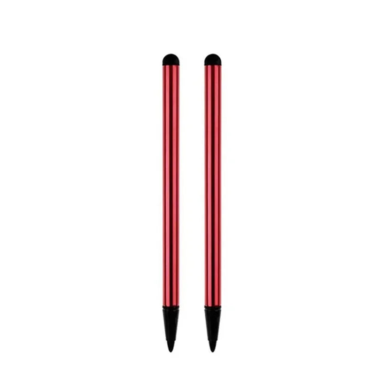 Universal dual-use capacitive stylus pen, 2pcs red