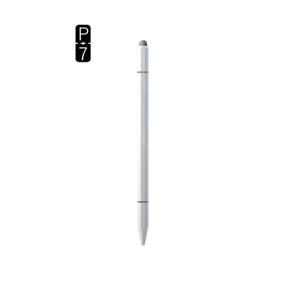 Universal touch screen stylus with three tips and ballpoint pen, BP28 white