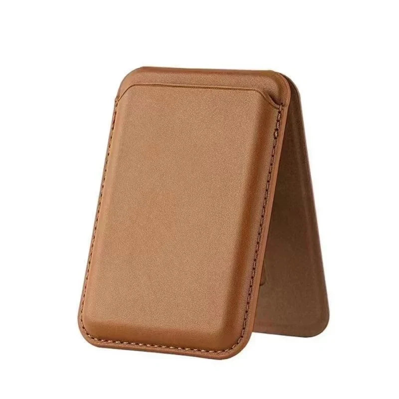 Strong magnetic leather wallet with hidden stand for iPhone 13–15, view 10