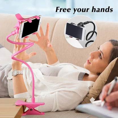Adjustable long-arm baby monitor and phone holder for bed or cradle, view 8