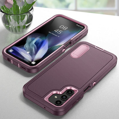 Anti-shock protective case with holder for Samsung Galaxy S and A series, purple