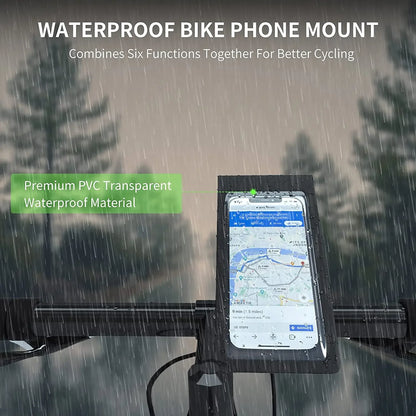 Waterproof touchscreen bike and motorcycle phone mount bag, view 3
