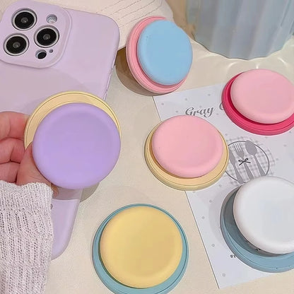 Macaron silicone magnetic phone grip stand for MagSafe