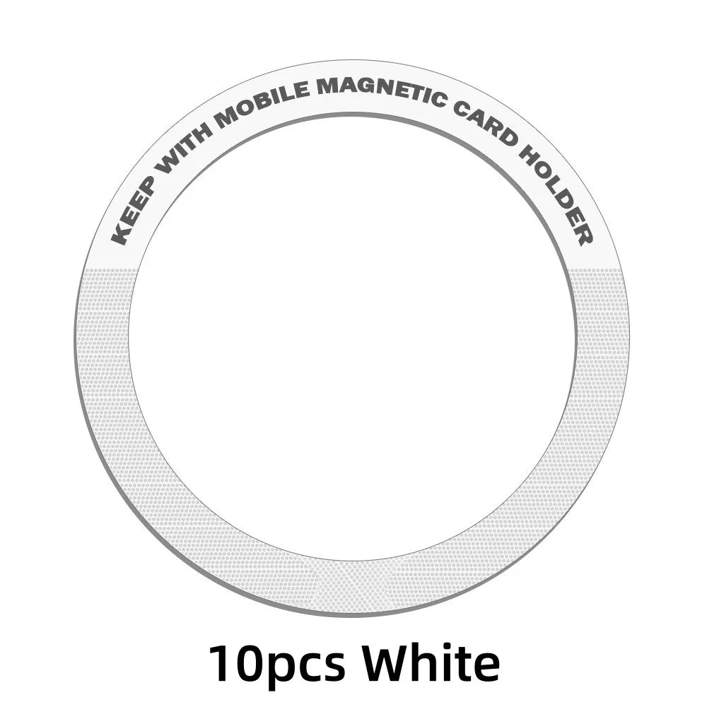Universal magnetic sticker rings, white, view 16