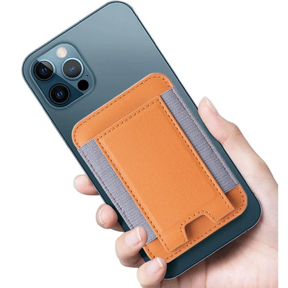 Elastic leather MagSafe card holder for iPhone 13–18 & S26 Ultra, view 3
