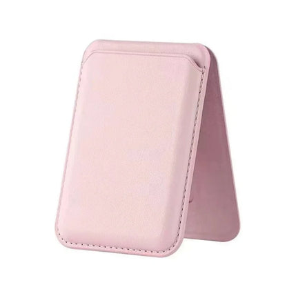 Strong magnetic leather wallet with hidden stand for iPhone 13–15, view 16