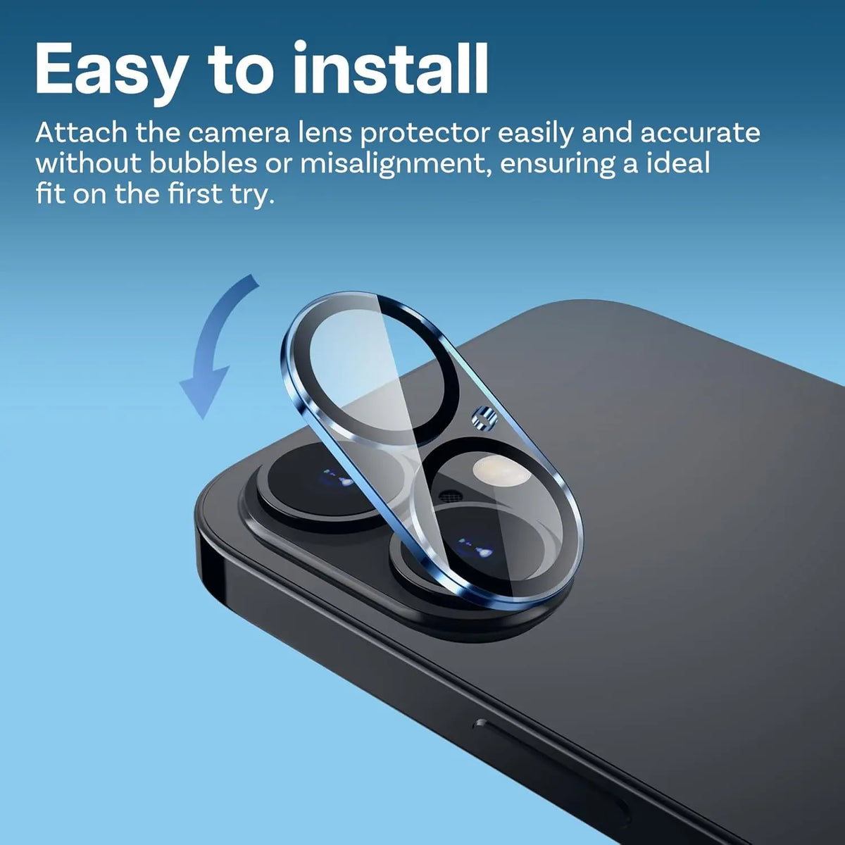Tempered glass camera lens protectors for iPhone, 4-pack, view 3