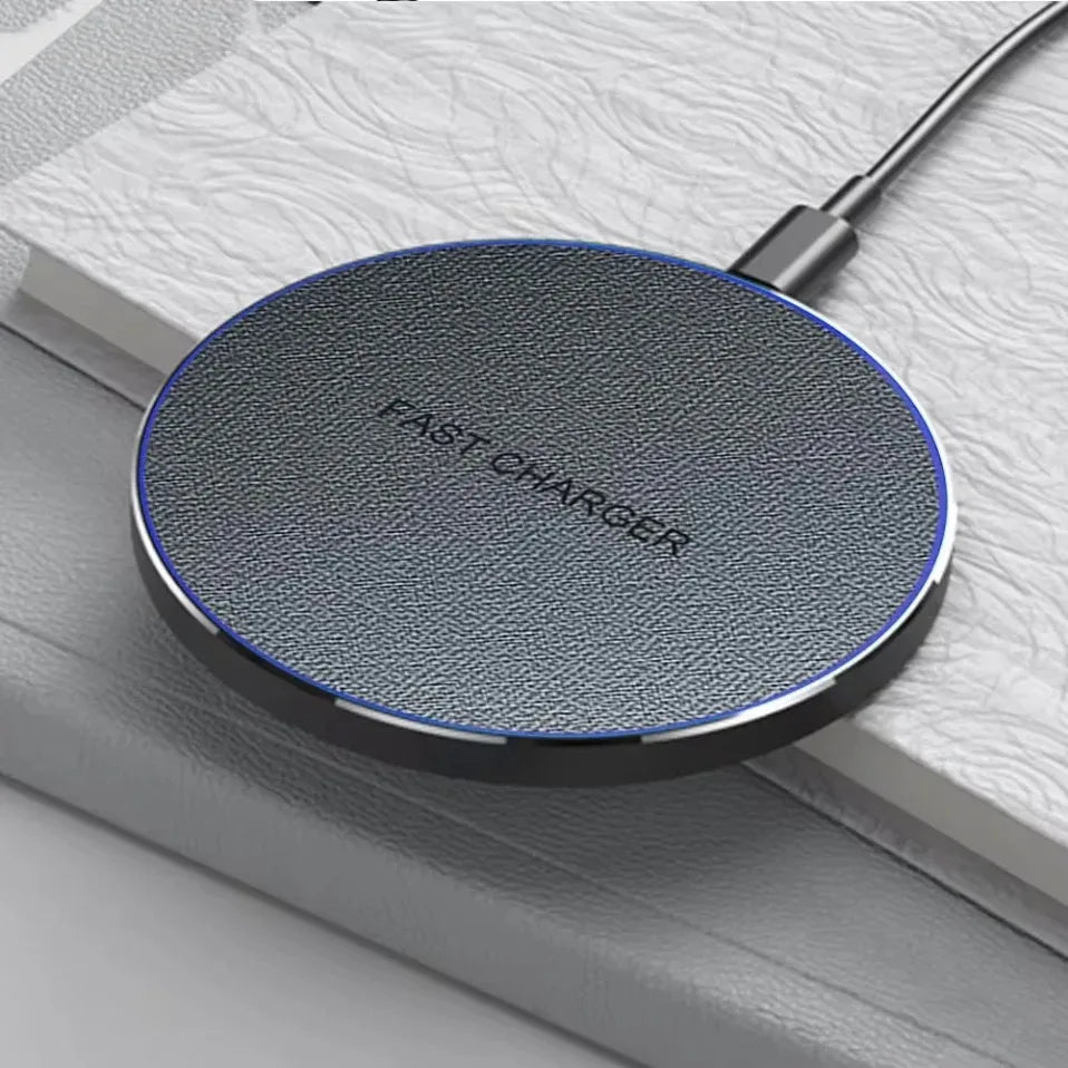 Ultra-thin fast wireless charger pad for iPhone and Samsung Galaxy