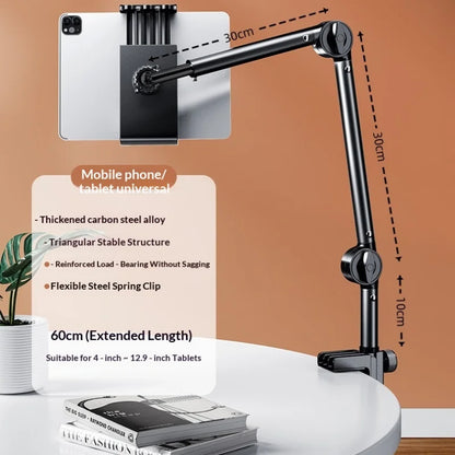 Adjustable overhead desktop phone stand for live streaming, view 6