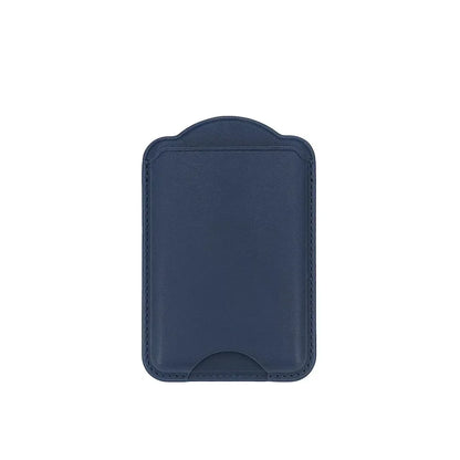 PU leather magnetic card wallet for iPhone 15–18 & Galaxy S25–S26, blue