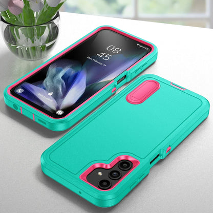 Anti-shock protective case with holder for Samsung Galaxy S and A series, green