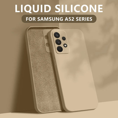 Liquid silicone case for Samsung Galaxy S22–S26 & A series, khaki