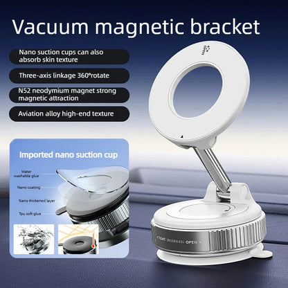 Magnetic dashboard car mount, white