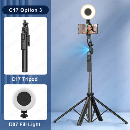 Face-tracking selfie stick tripod, view 9