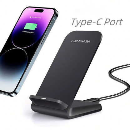 30W wireless charging stand for iPhone & Samsung, view 2