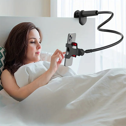 Bedside phone holder with flexible long arm and swivel headrest, view 2