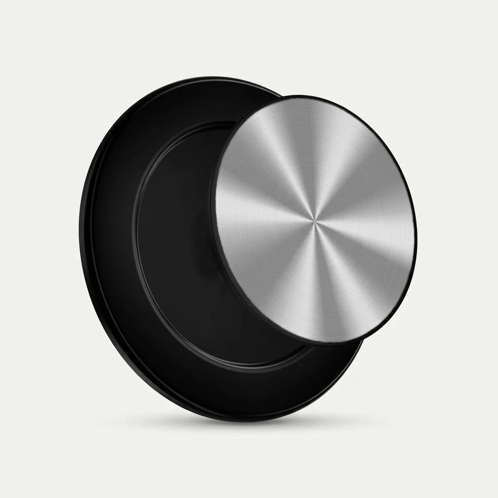 CD pattern magnetic phone grip, silver
