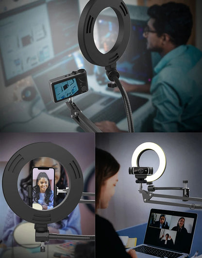 Overhead desktop phone mount, view 4