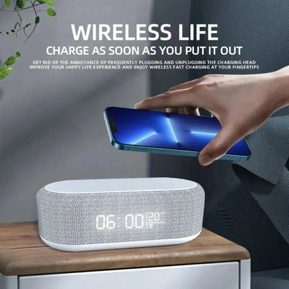 Wireless charger alarm clock, view 2