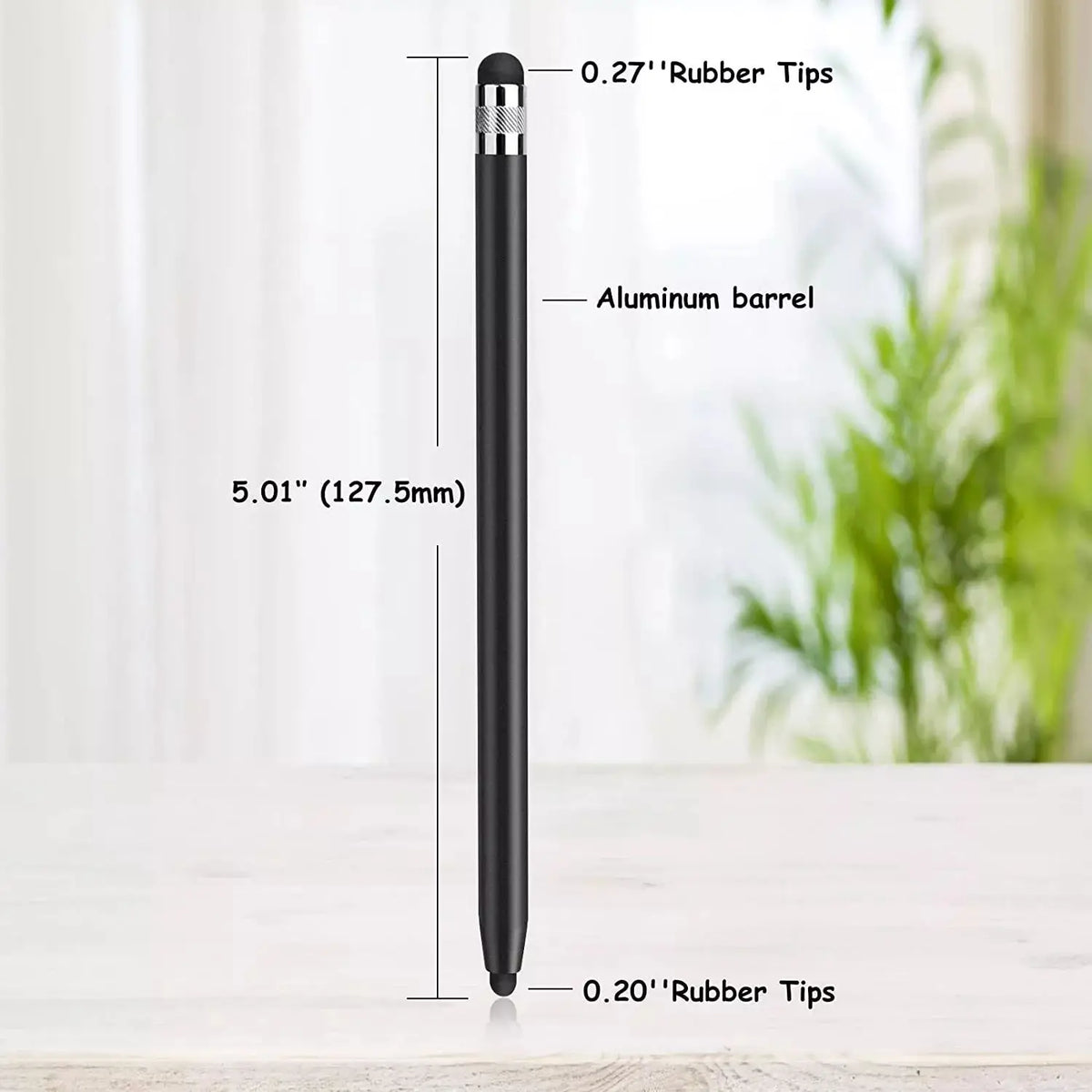 Universal capacitive stylus with dual silicone tips, view 4