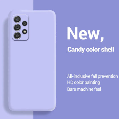 Liquid silicone soft case for Samsung Galaxy A series, light purple